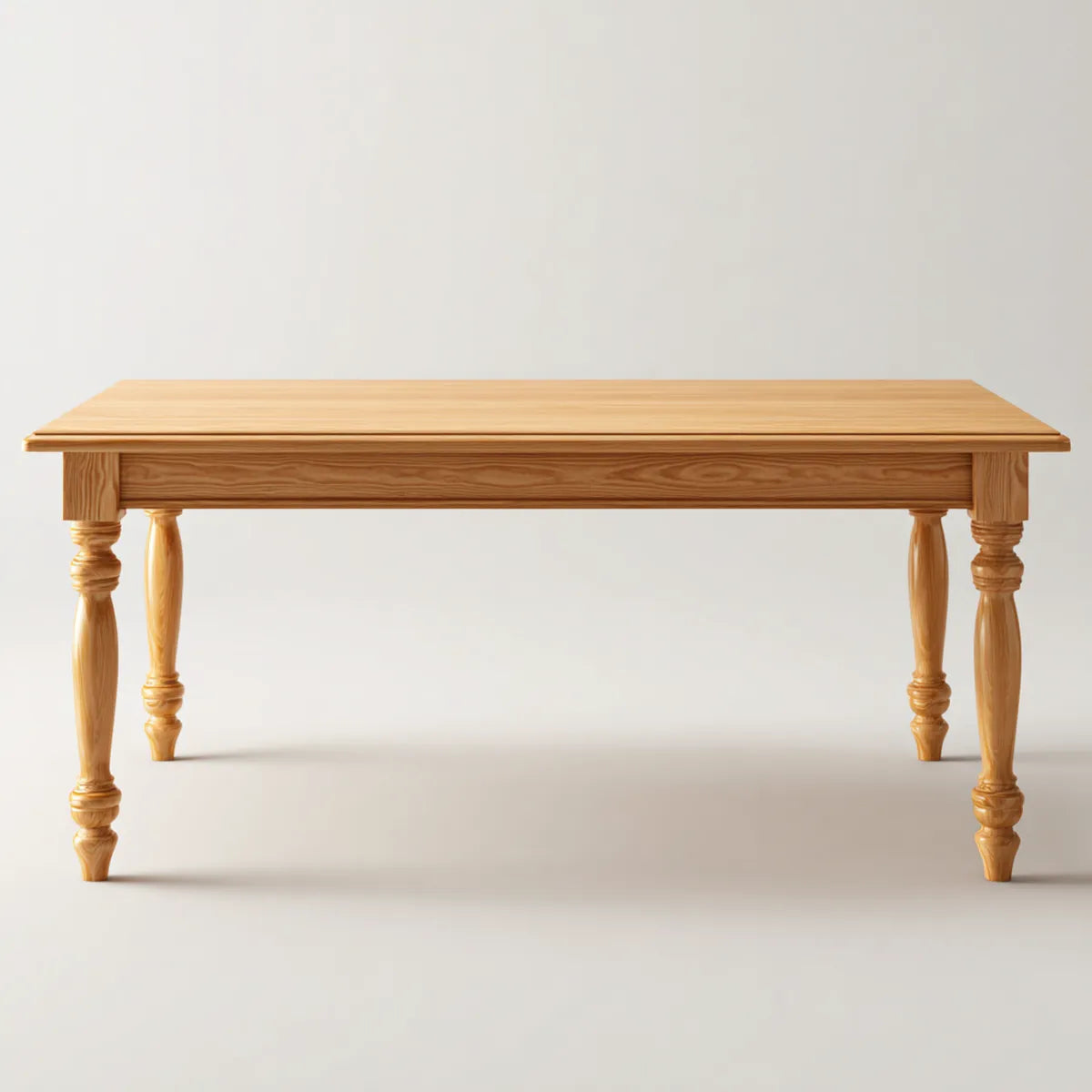 Stół do jadalni, Naturalny prostokątny stół jadalny 180 x 90 x 75 cm w sosnie stałej