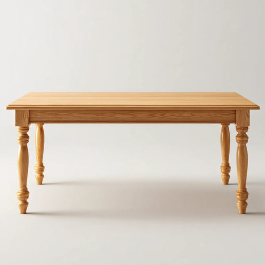 Stół do jadalni, Naturalny prostokątny stół jadalny 180 x 90 x 75 cm w sosnie stałej