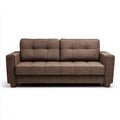Sofa 2 brązowe miejsca w prostokątnym poliestrze 170 x 85 x 88 cm