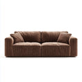 Sofa 2 brązowe postawy w aksamicie z odkształcalnym poliestrem Coste 220 x 95 x 85 cm